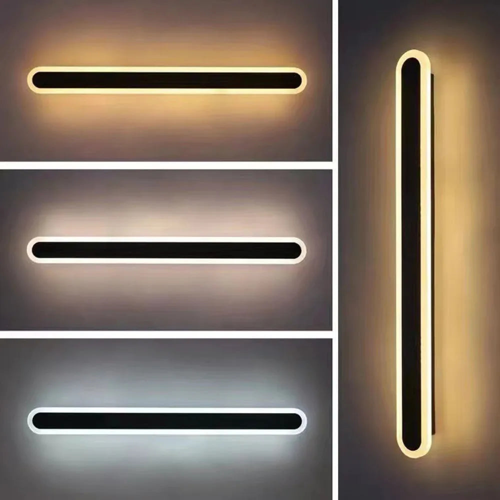 Ovale Wandleuchte IP65 Wasserdichte LED-Außenbeleuchtung aus Metall und Acryl für Garten, Fassade, Terrasse, Balkon und Veranda | Sansoti