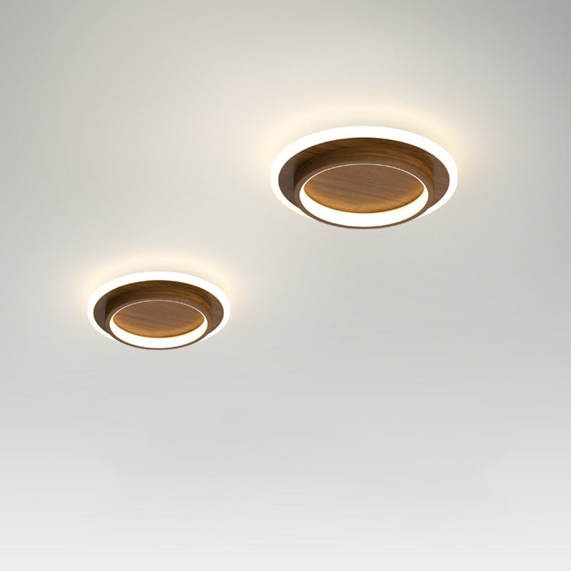 Ceiling Lamp Round LED Modern Halo Design Metal Acrylic Flush Mount | Sansoti