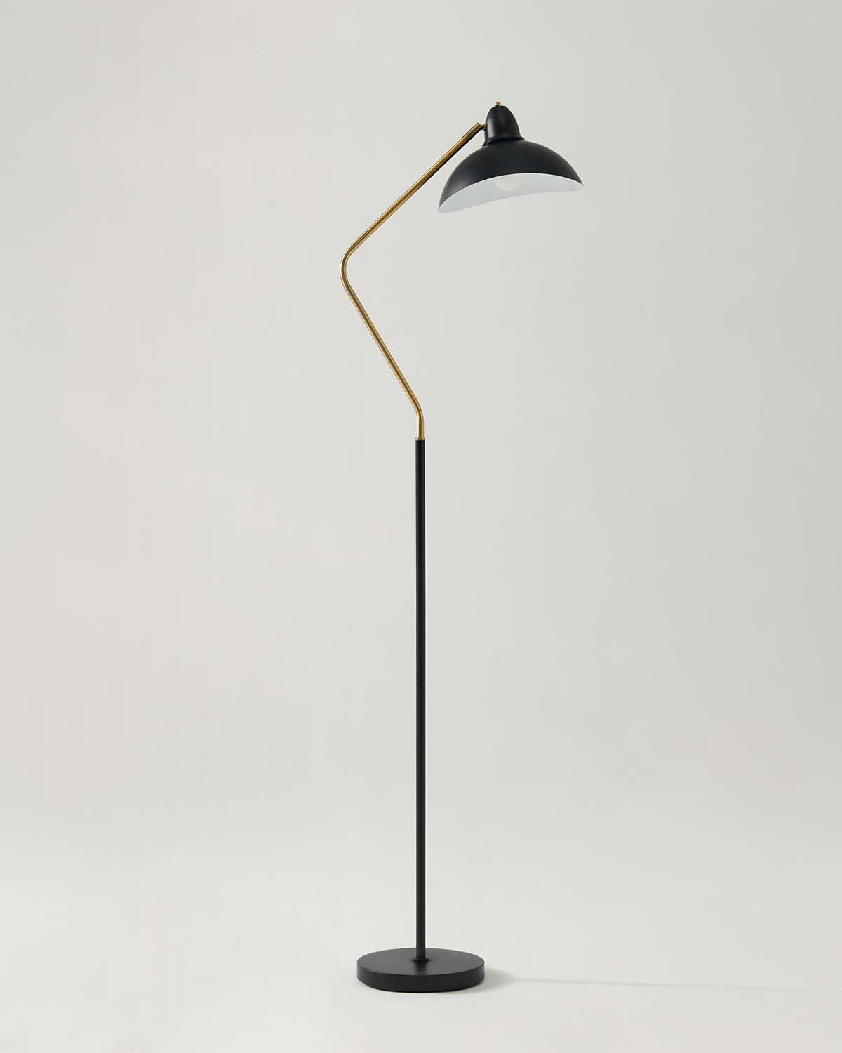Stehlampe Asymmetrisches Design LED Schwarz Gold 173cm Stehlampe Wohnzimmer Modern