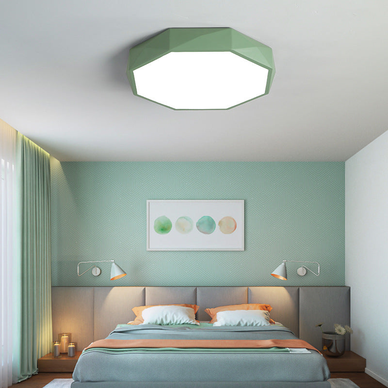 Deckenleuchte für den Flur, 30 cm, dimmbare LED aus Eisen und Acryl, für niedrige Decken, flache Montage | Sansoti