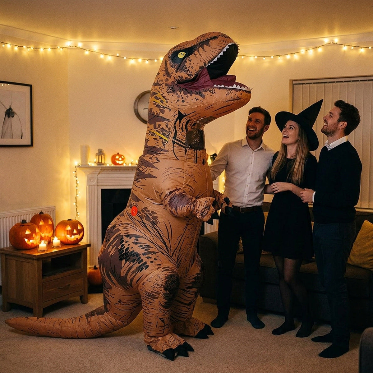 Inflatable Dinosaur T-Rex Costume for Adults One Size Party Outfit Fan Carnival Party Costume | Sansoti