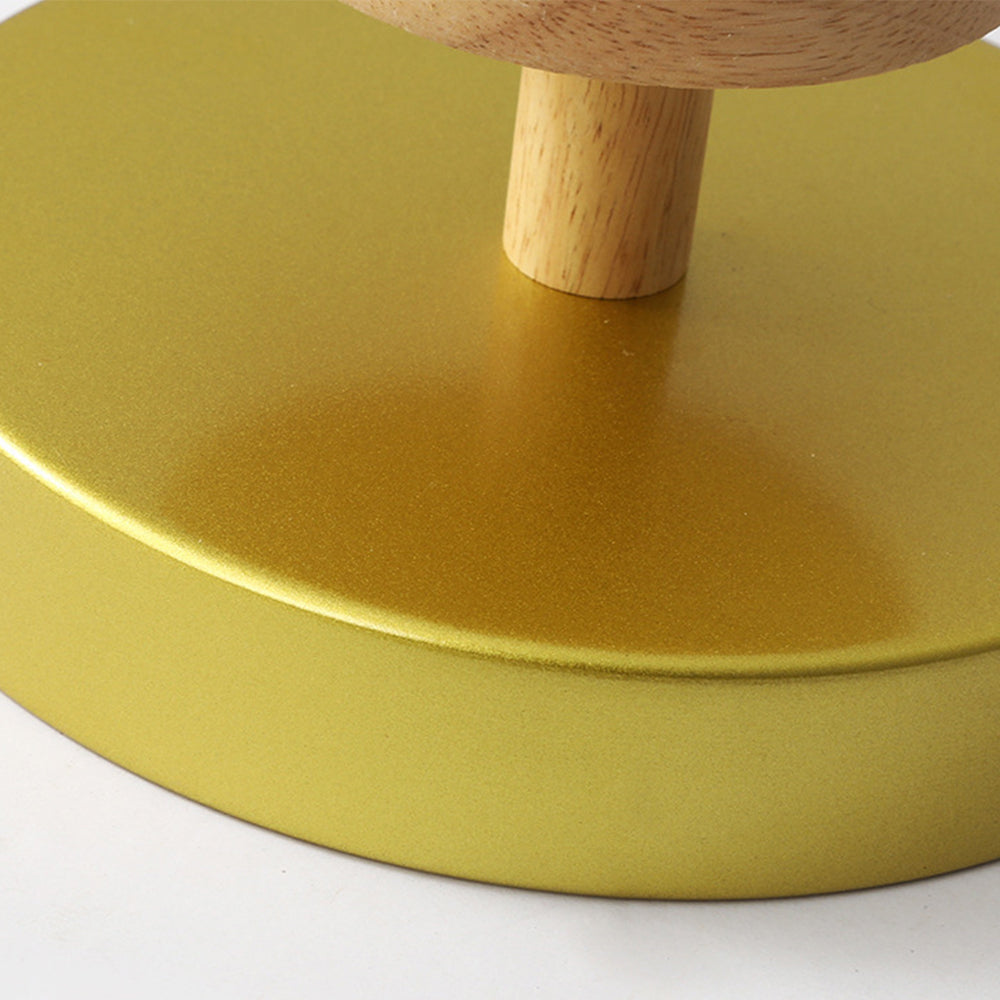 Plafón de madera natural y pantalla en tonos pastel | Diseño escandinavo moderno para dormitorio y salón | Sansoti