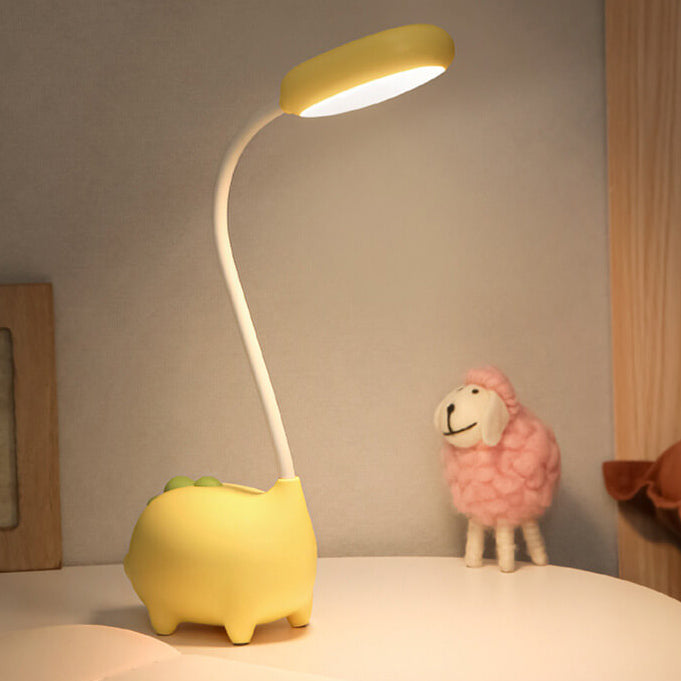 Compact LED Table Lamp PP Plastic 3W 300lm Decorative Desk Lighting Modern Colorful Design for Bedroom Office | Sansoti