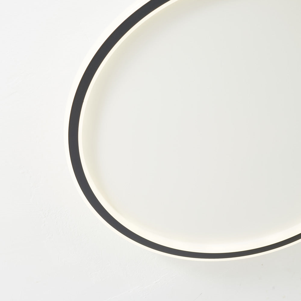 Ronde LED plafondlamp dimbaar metaal acryl 30-50cm zwart wit moderne plafondverlichting woonkamer slaapkamer | Sansoti