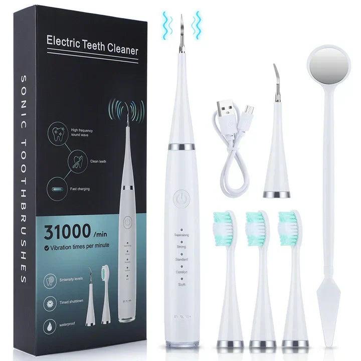 Electric sonic toothbrush with multiple brushing modes and replacement brush heads for daily oral care | Sansoti