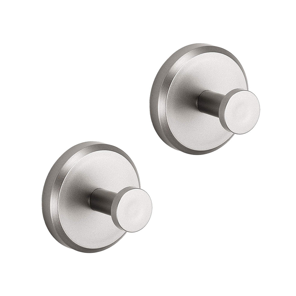 Bathroom Hook Suction Cup Movable Stainless Steel 5.5 x 5.5 x 5.6 cm Reusable Black Silver Gold Tiles Glass | Sansoti