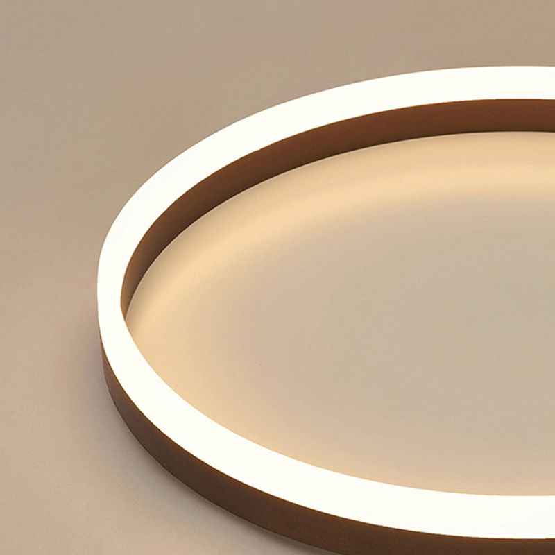 Modern Ring-Shaped LED Ceiling Light Black Metal Design Living Room Bedroom Dimmable Color Temperature | Sansoti