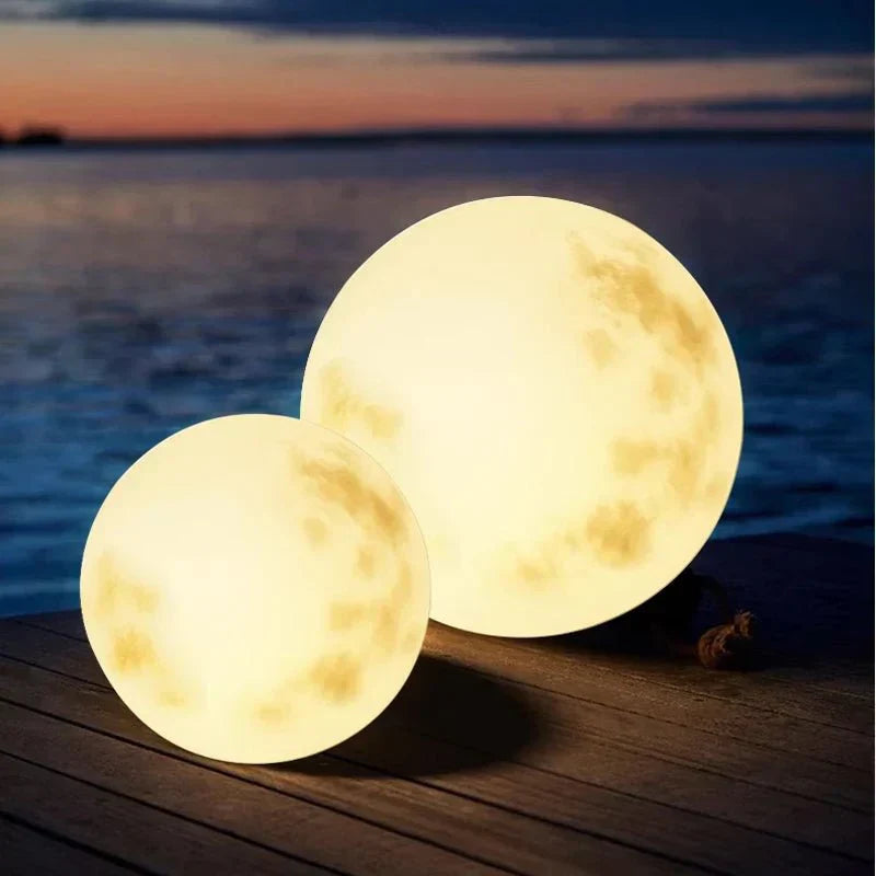 Outdoor Lamp Ball LED Moon Lamp USB Rechargeable Weatherproof 20 30 40 50 cm Warm White Garden Terrace Balcony Ambient Lighting Decoration | Sansoti