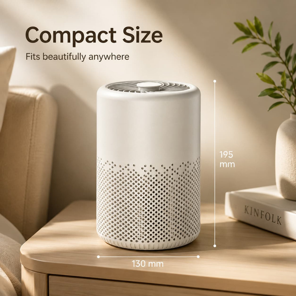 Air Purifier Six-Layer Filter Compact Design Fragrance Diffuser for Living Room Bedroom Office and Pet Areas | Sansoti