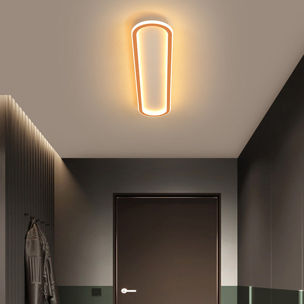 Rectangular Recessed LED Ceiling Light 40-100cm Metal Acrylic Black Gold Rose Gold Modern Design Hallway Wardrobe | Sansoti