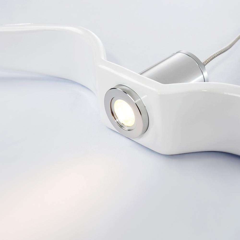 Suspension LED design oiseau résine aluminium blanc noir 3000K 4000K 6000K salon lampe pendante minimaliste organique plafonnier | Sansoti