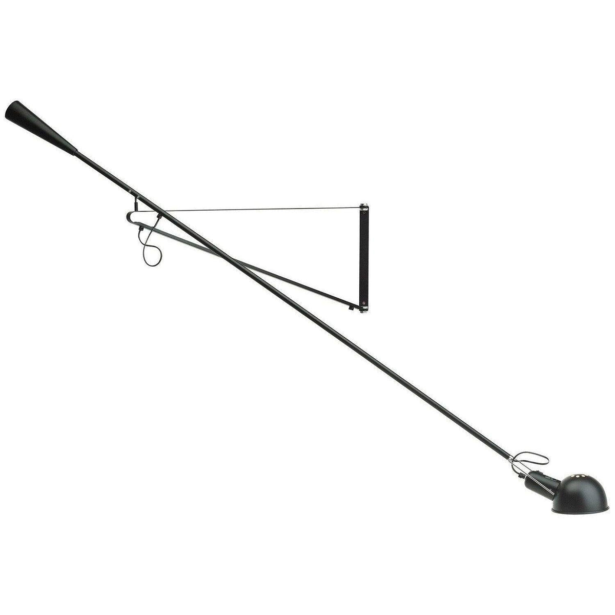Industrial Wall Lamp Adjustable Arm Metal 135-205cm Black White Directional Lighting E27 Bedroom Living Room | Sansoti