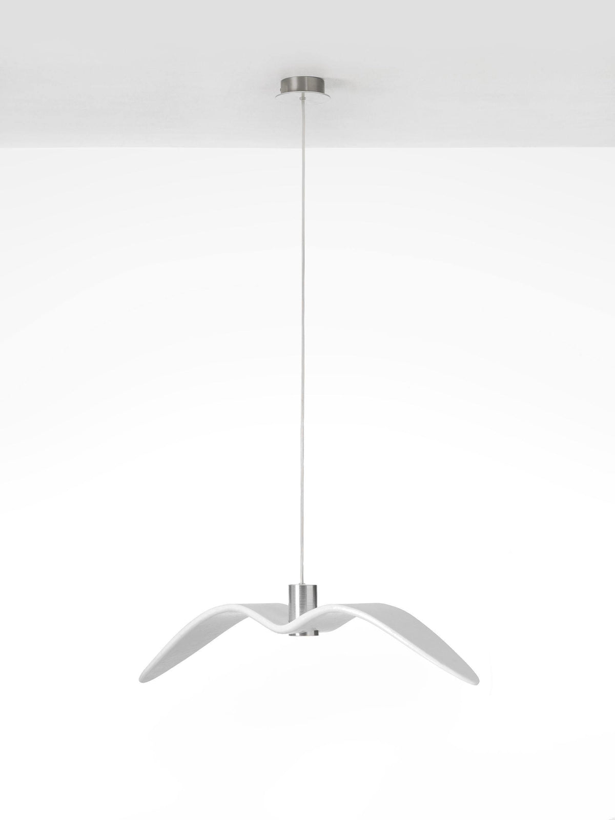 Suspension LED design oiseau résine aluminium blanc noir 3000K 4000K 6000K salon lampe pendante minimaliste organique plafonnier | Sansoti