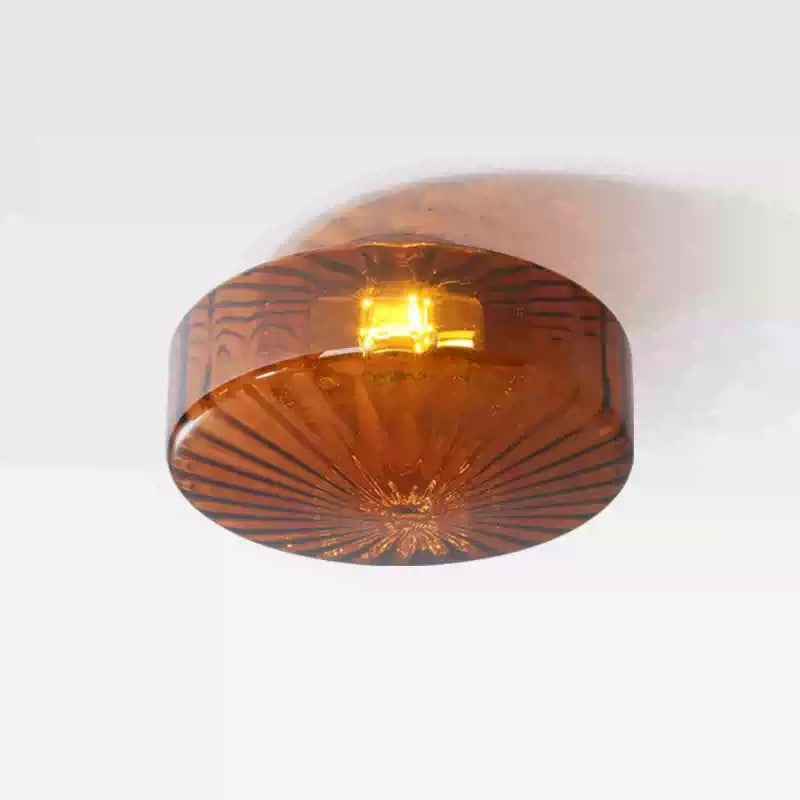 Vintage Gerillte Glas Deckenleuchte Grün – Klassische Beleuchtung für Esszimmer, Eingang & Flur | Sansoti