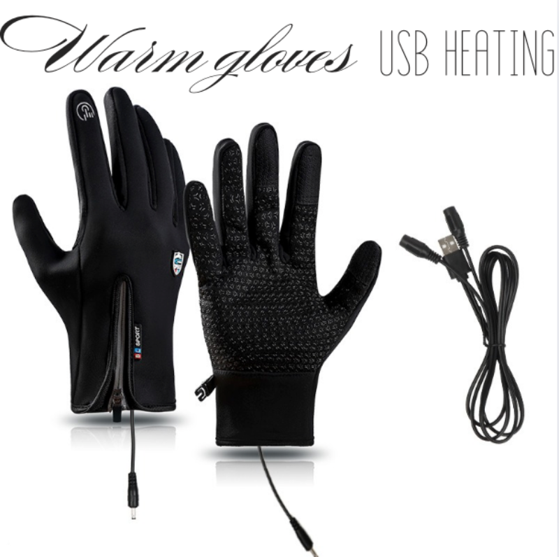 Beheizbare Handschuhe mit USB, Touchscreen, wasserdicht, winddicht für den Winter | Sansoti