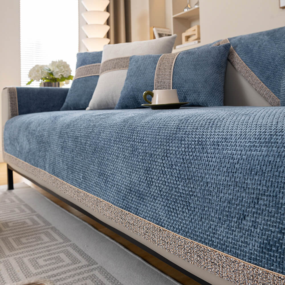 Woven Chenille Sofa Cover with Non-Slip Tweed Texture for Optimal Furniture Protection Sofa Couch | Sansoti