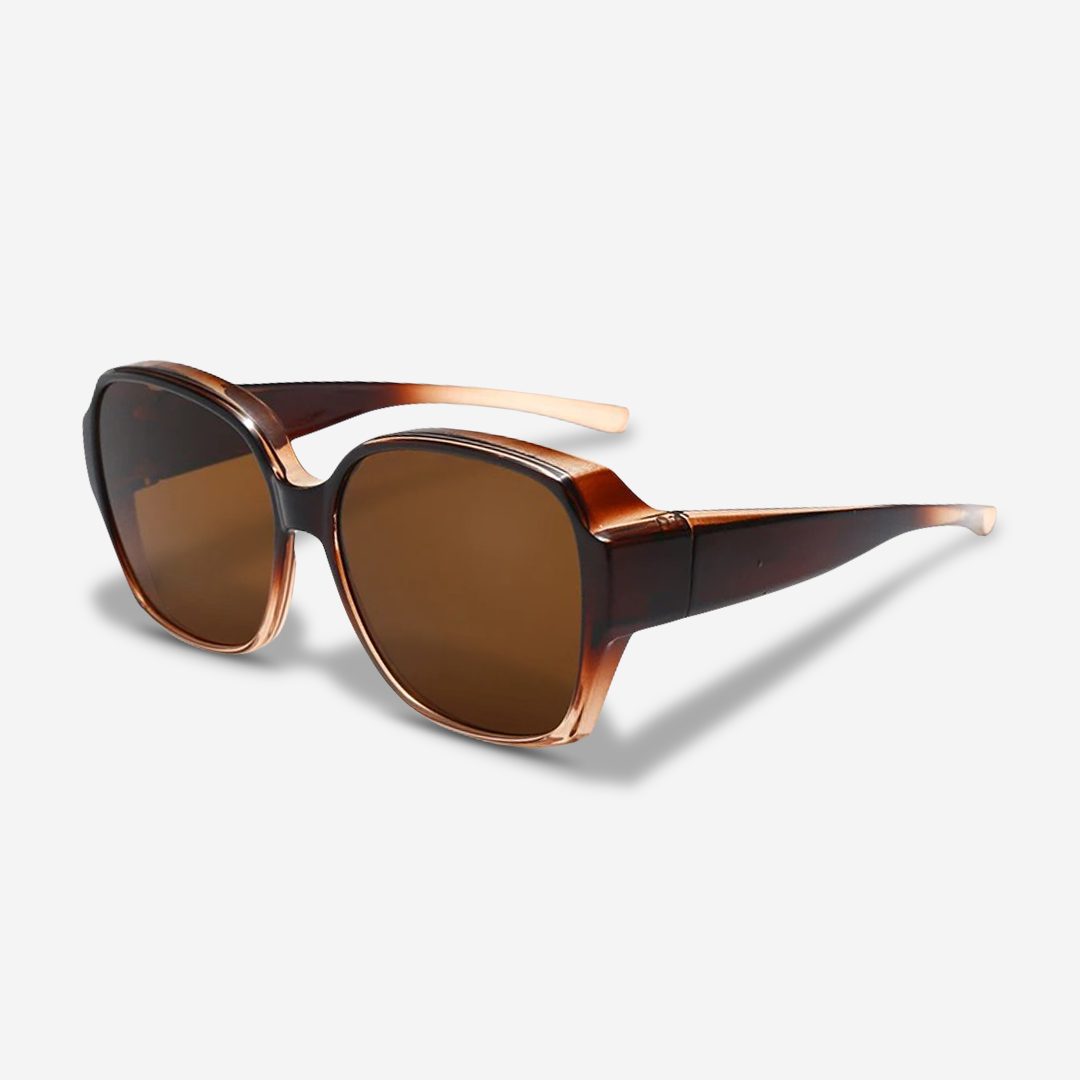 Clip-On Sunglasses for Eyeglass Wearers UV400 Polarized 5-Layer Lenses Multicolor Flip-Up Design | Sansoti