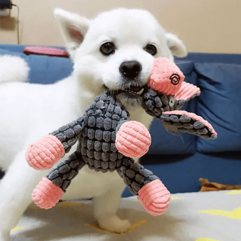 Plüsch Hundespielzeug Kuscheltiere robust und interaktiv für alle Hunderassen Spielspaß fördern Kauen Apportieren kauresistentes Design | Sansoti