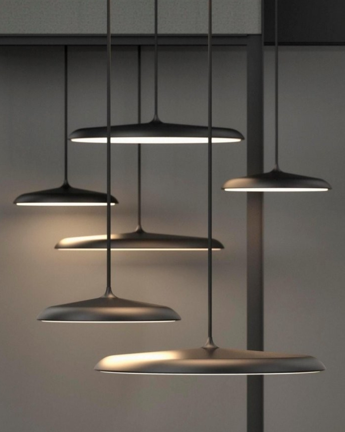 Round Pendant Lamp with Soft Light Diffusion Black Gray Green Pink White Orange ø25cm ø40cm Modern Scandinavian Design for Dining Room Living Room Workspace | Sansoti