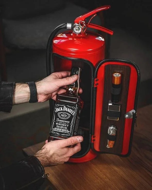 Hidden Bar in Fire Extinguisher Shape – Original Decorative Bottle Holder for Spirits | Sansoti