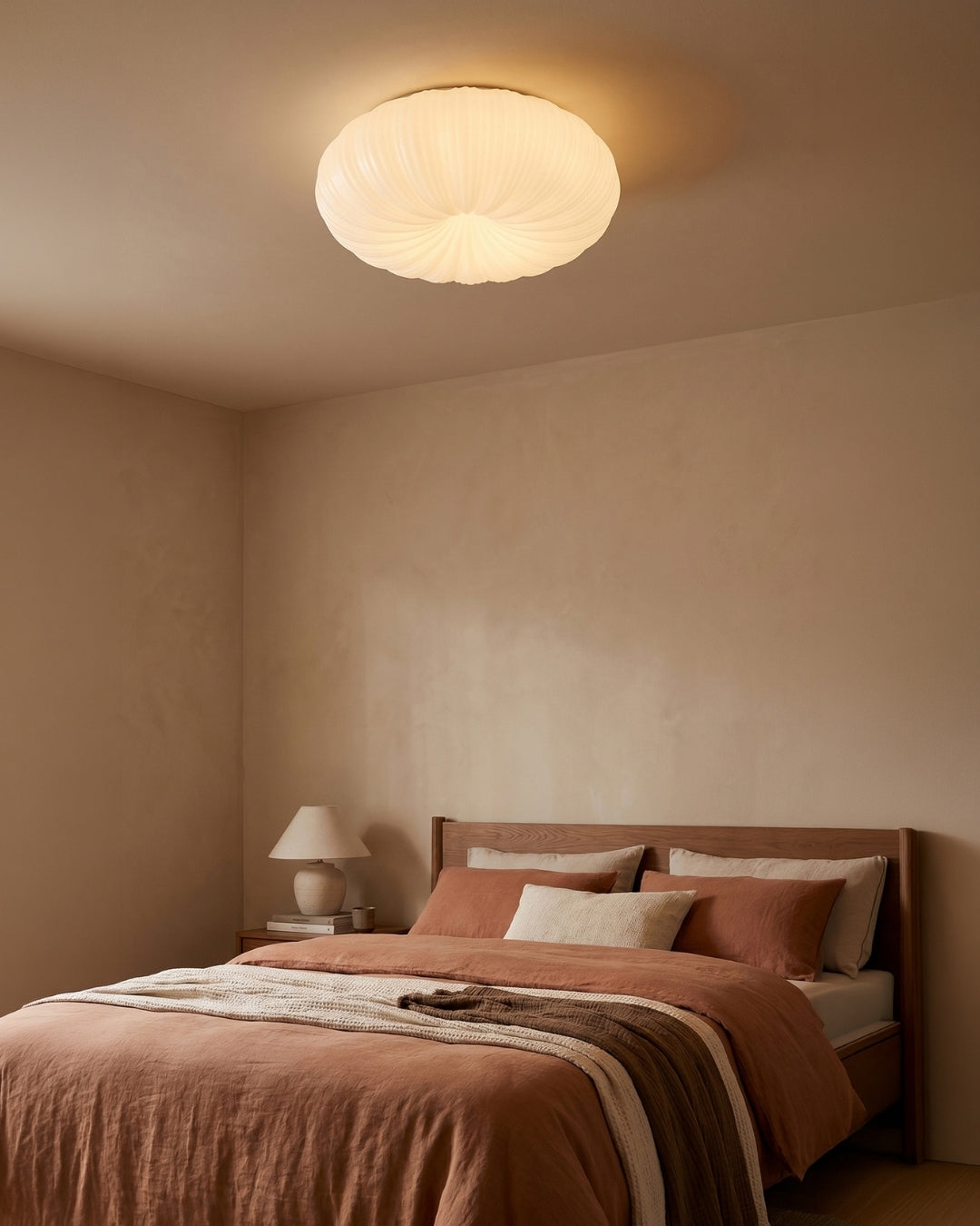 Ceiling Lamp Iris Scandinavian Dimmable Metal & Acrylic with Remote Control for Modern Living Spaces Bedroom Dining Room Ambient Lighting | Sansoti