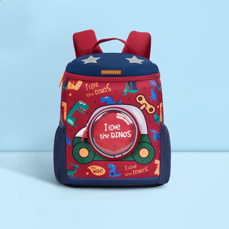 Children's Backpack with Dinosaur Print and Adjustable Shoulder Straps for Preschool and Everyday Use | Sansoti