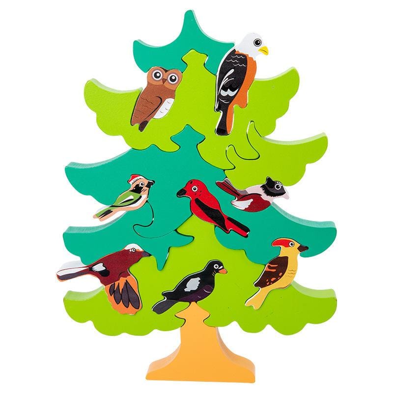 Puzzle en bois en forme d’arbre pour enfants de 4 à 6 ans, jouet éducatif Montessori pour le développement de la motricité fine | Sansoti
