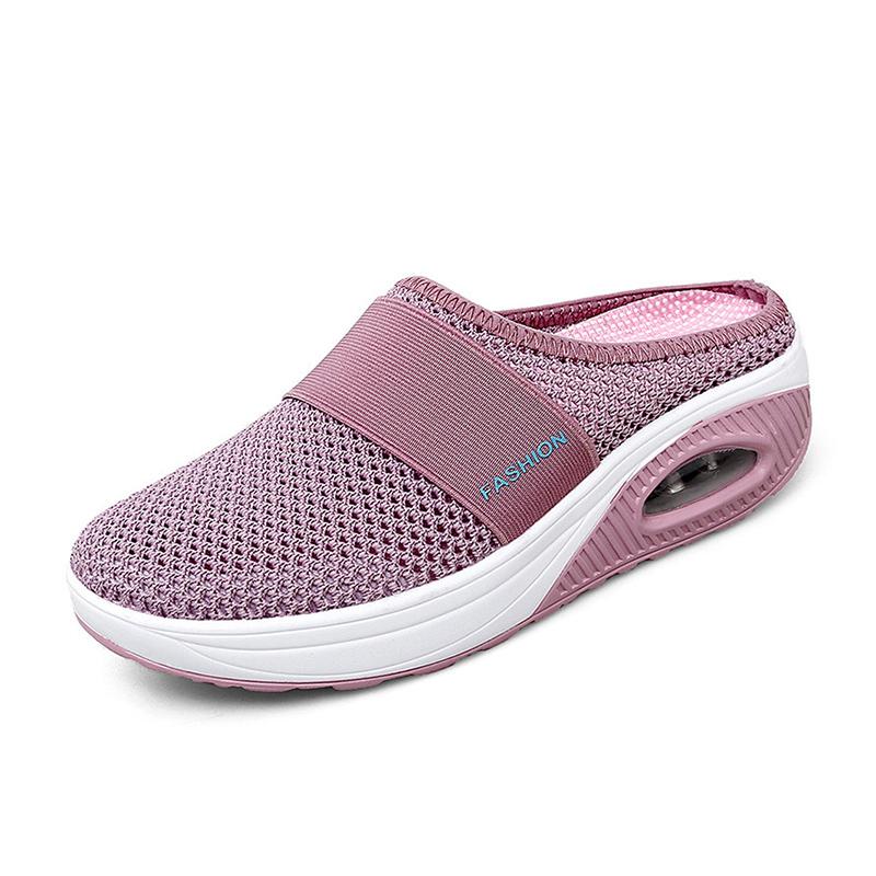 Orthopedic Slippers with Air Cushion Ergonomic Slip-on Shoes Diabetes Feet Breathable Mesh Extra Soft Foot Support Non-Slip Sole Women Men Indoor Outdoor Comfort Shoes | Sansoti
