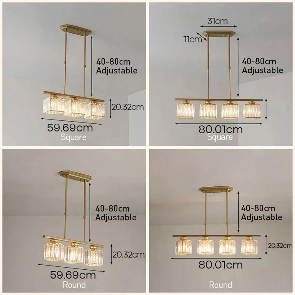 Hängeleuchte Esstisch Glas Schwarz Gold 3- oder 4-flammig E27 Modern | Sansoti