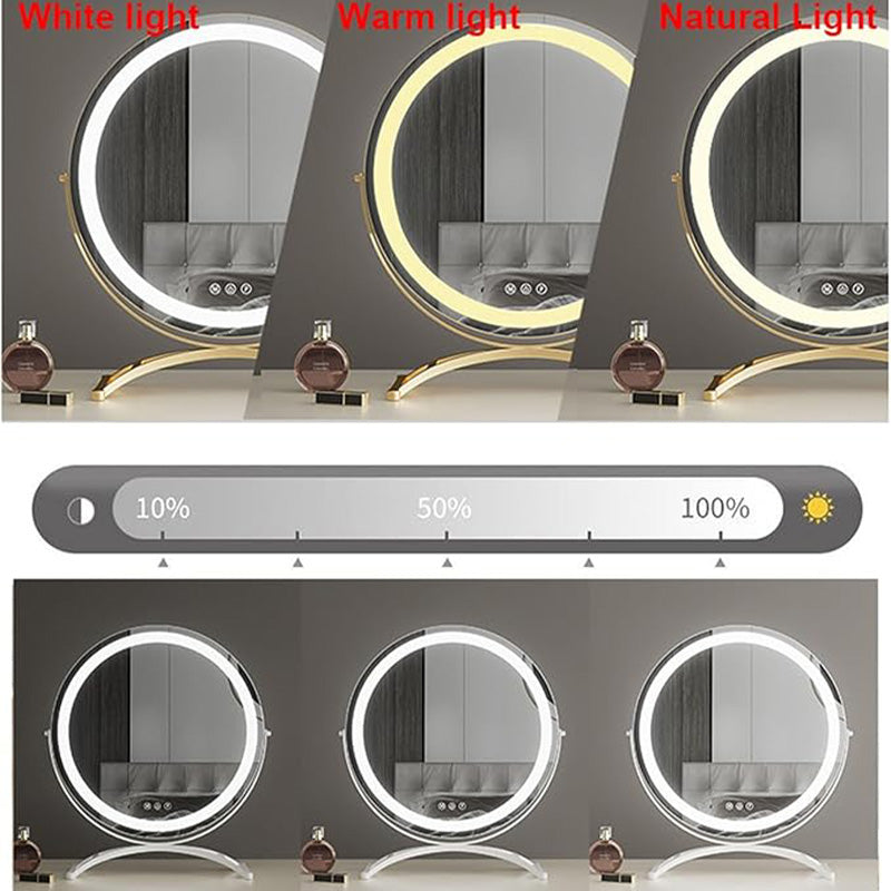 Make-up Mirror LED Lighting Rechargeable 40cm 360° Rotatable Dimmable 3 Light Modes