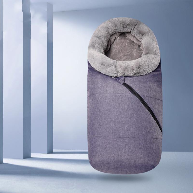 Chancelière chaude pour poussette, sac de couchage d’hiver universel pour bébé avec fermeture éclair, noir et gris, coupe-vent | Sansoti