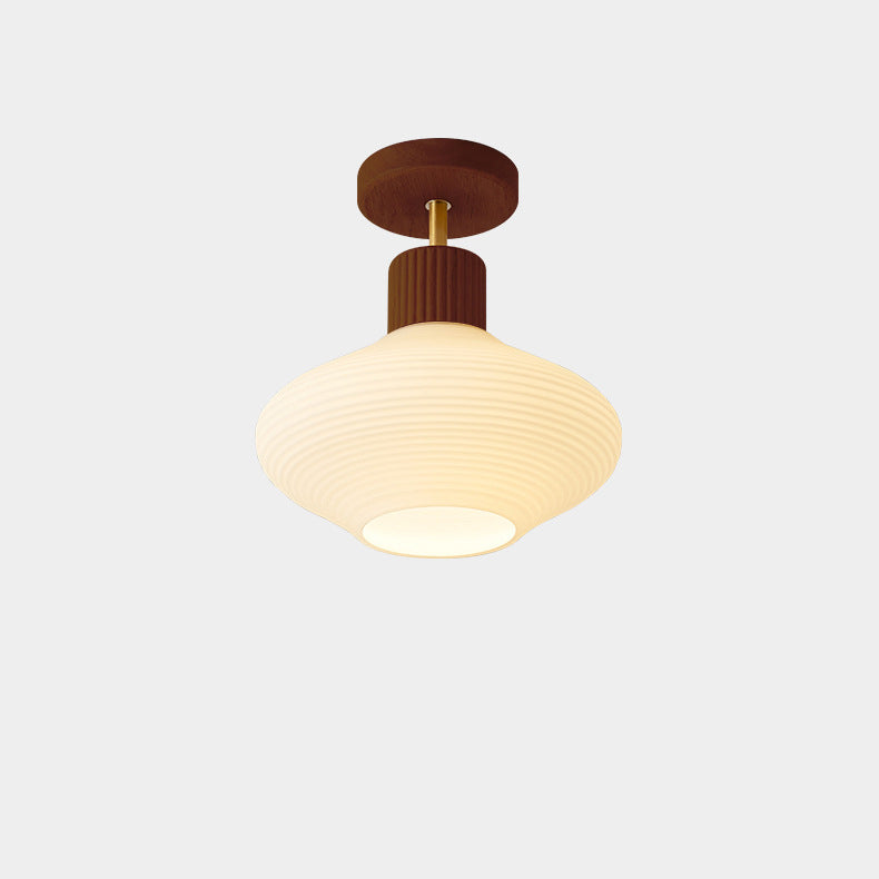 Japandi Deckenlampe Holz & Glas – Natürliche Eleganz für Flur, Wohnzimmer und Schlafzimmer | Sansoti