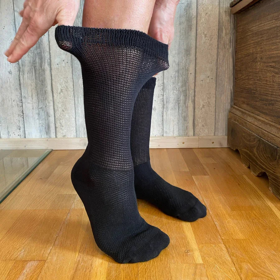 Medical Diabetic Socks Seamless Cotton Breathable for Sensitive Feet Neuropathy Comfort Daily Protection | Sansoti