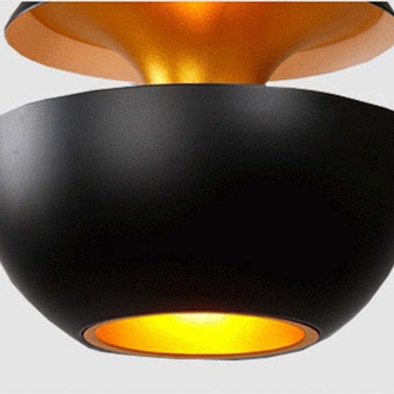 Elegant LED Ceiling Lamp Black-White Modern Design Round Aluminum Dining Area Bedroom Living Room Warm Dimmable Light Scandinavian Interior Stylish | Sansoti
