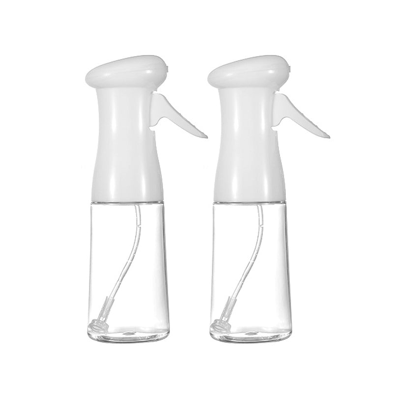 Ölsprühflasche mit Druckluftsystem, 200 ml, transparent, Schwarz, Weiß, Küche, Grillen, Backen, Dosierfunktion | Sansoti