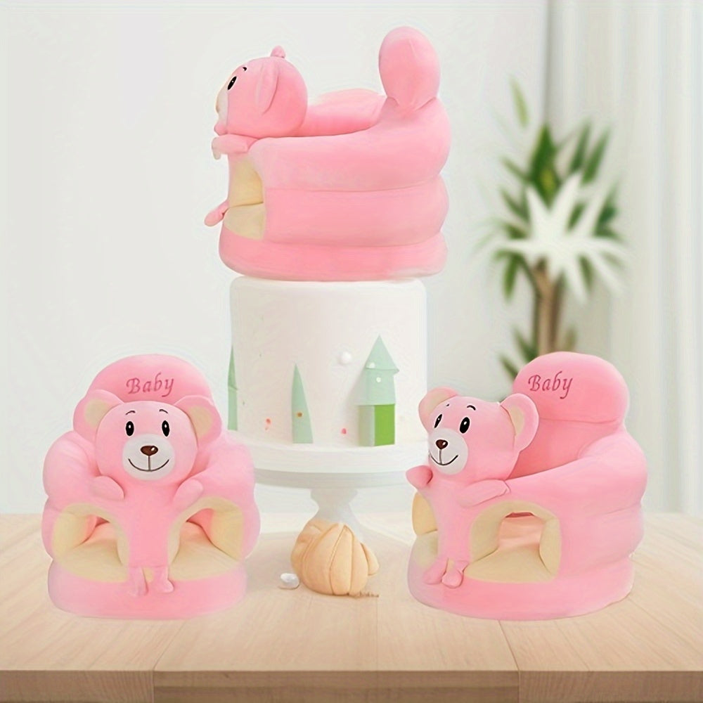 Baby Sitzstuhl Plüsch Tiermotiv Grau Unterstützend Lernen Sitzen Babystuhl Weiches Sitzkissen Spielstuhl | Sansoti