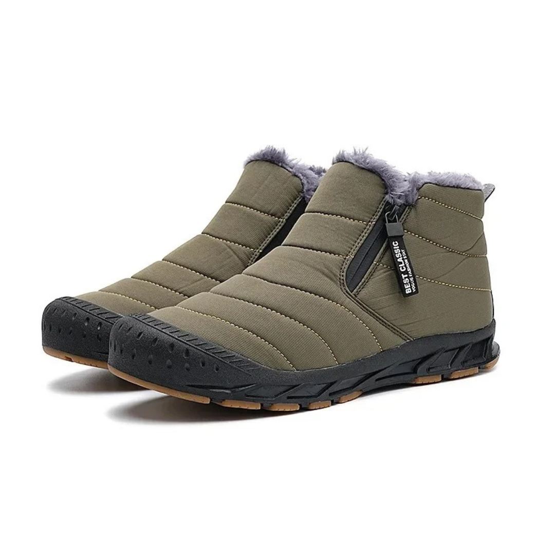 Waterproof Winter Boots Unisex with Fleece Lining Side Zipper Non-Slip Sole for Warm Feet Snow Hiking | Sansoti