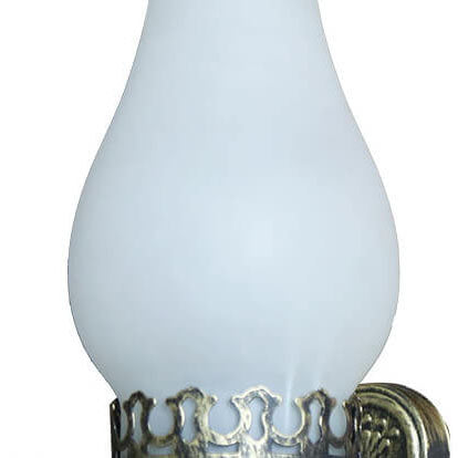 Wandlamp Petroleumstijl Glas Brons Metaal 42cm Hal Woonkamer Slaapkamer Retro Vintage Olielamp Look E26 Sfeerlamp | Sansoti