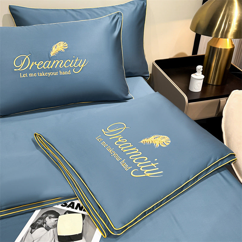 Ice Silk Duvet Cover Set — 3D Breathable Cooling Fabric for Summer Nights | Sansoti