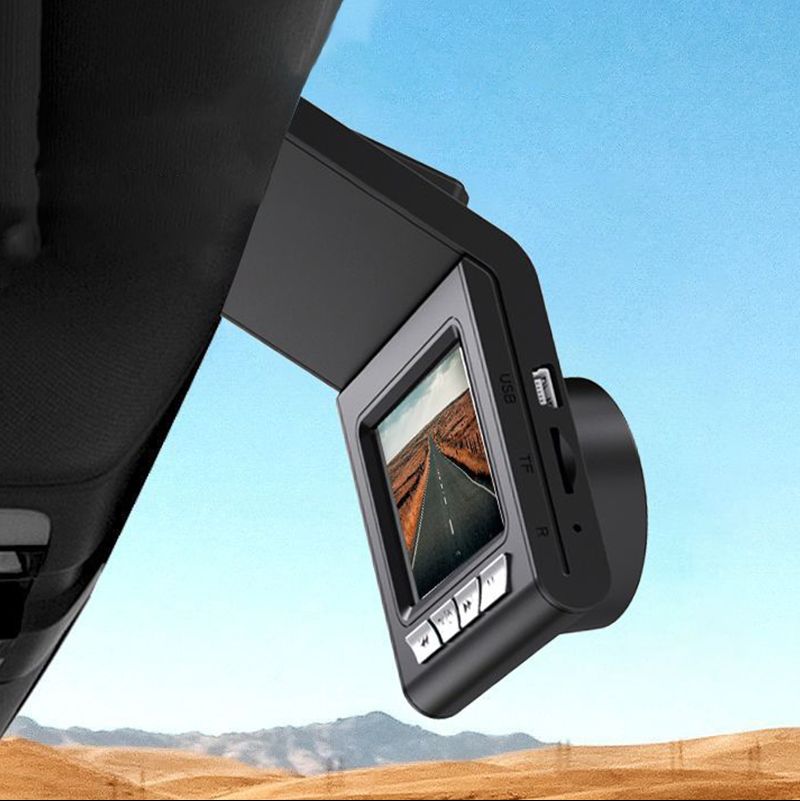 HD Dashcam with Motion Detection and Night Vision 1080P for Car | Compact Camera with Self-Adhesive Mounting | Sansoti