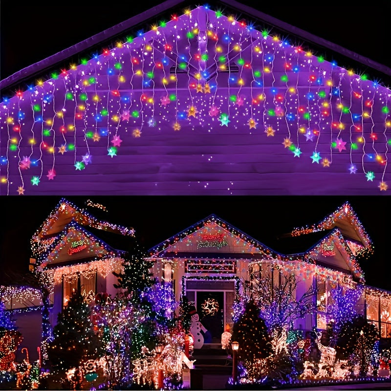 USB Snowflake String Lights 4m Multicolor LED Ambient Lighting Christmas Decoration Holidays Winter Interior | Sansoti