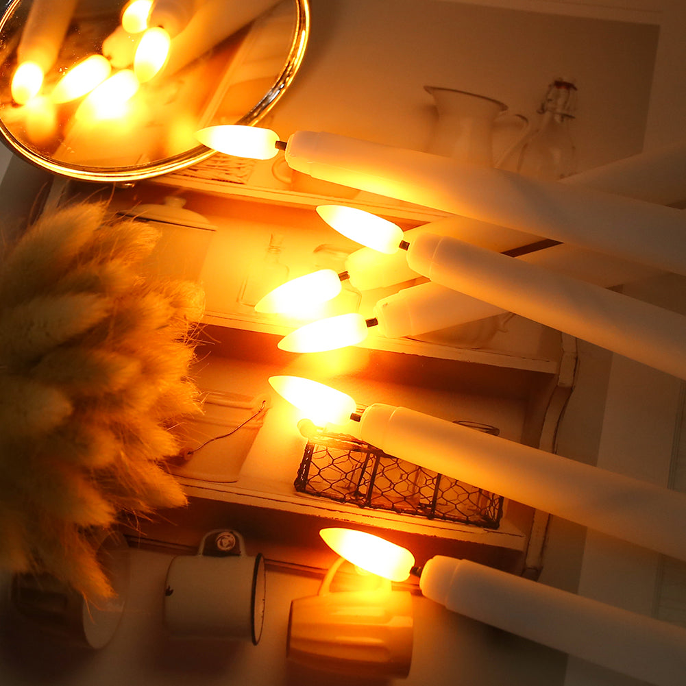 LED Candle Standing Plastic 27.5 cm Dimmable Remote Control Timer Flameless Ambient Lighting Chandelier Table Decoration Battery | Sansoti