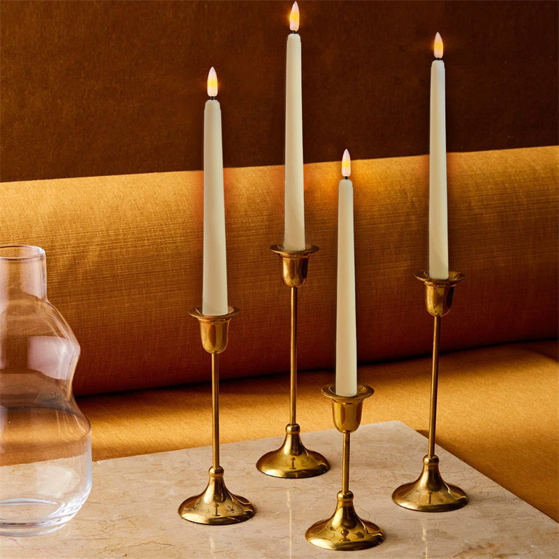 LED Candle Standing Plastic 27.5 cm Dimmable Remote Control Timer Flameless Ambient Lighting Chandelier Table Decoration Battery | Sansoti