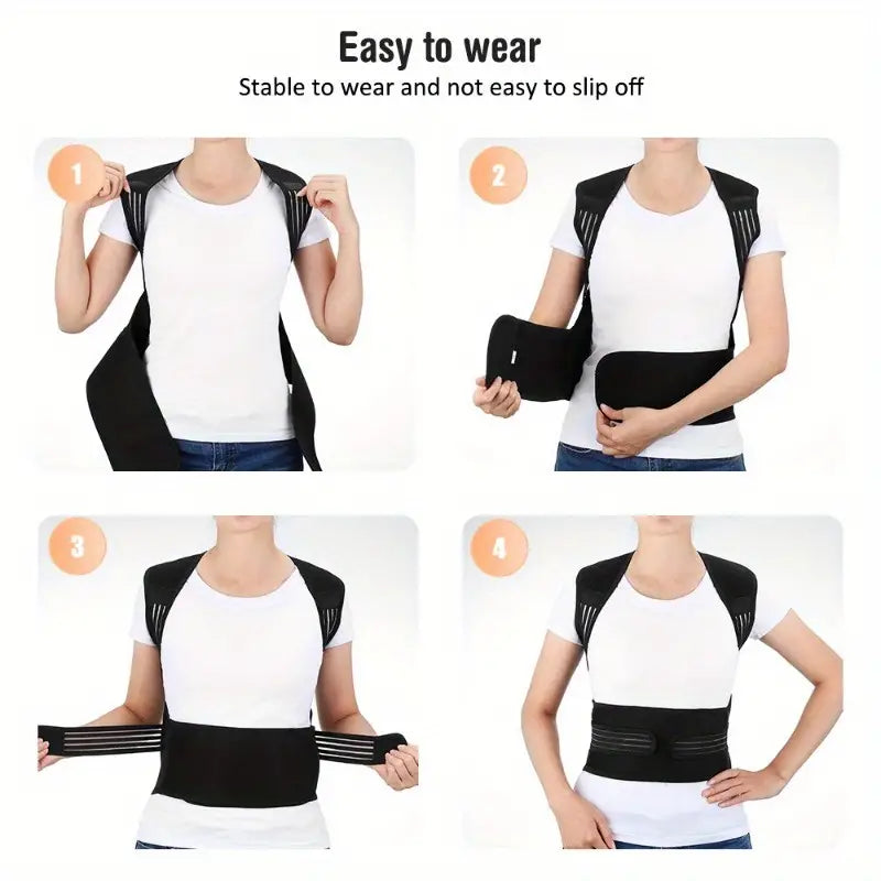 Magnetic Back Brace with Infrared Therapy for Lumbar Support, Posture, and Back Pain Relief | Sansoti