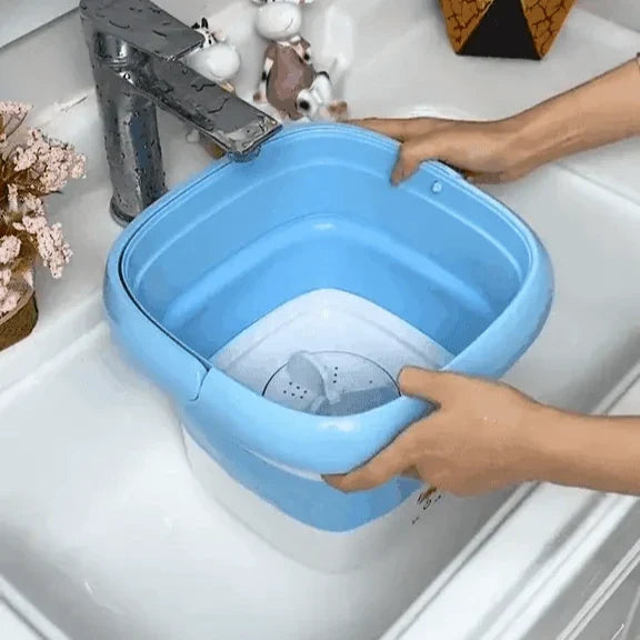 Mini lave-linge pliable, 3L, appareil de lavage compact pour déplacements, camping et voyages, avec 3 programmes de lavage | Sansoti