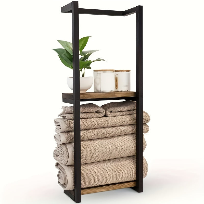 Metal Towel Holder Double Wall Mount 77cm | Space-Saving Bathroom Rack | Sansoti