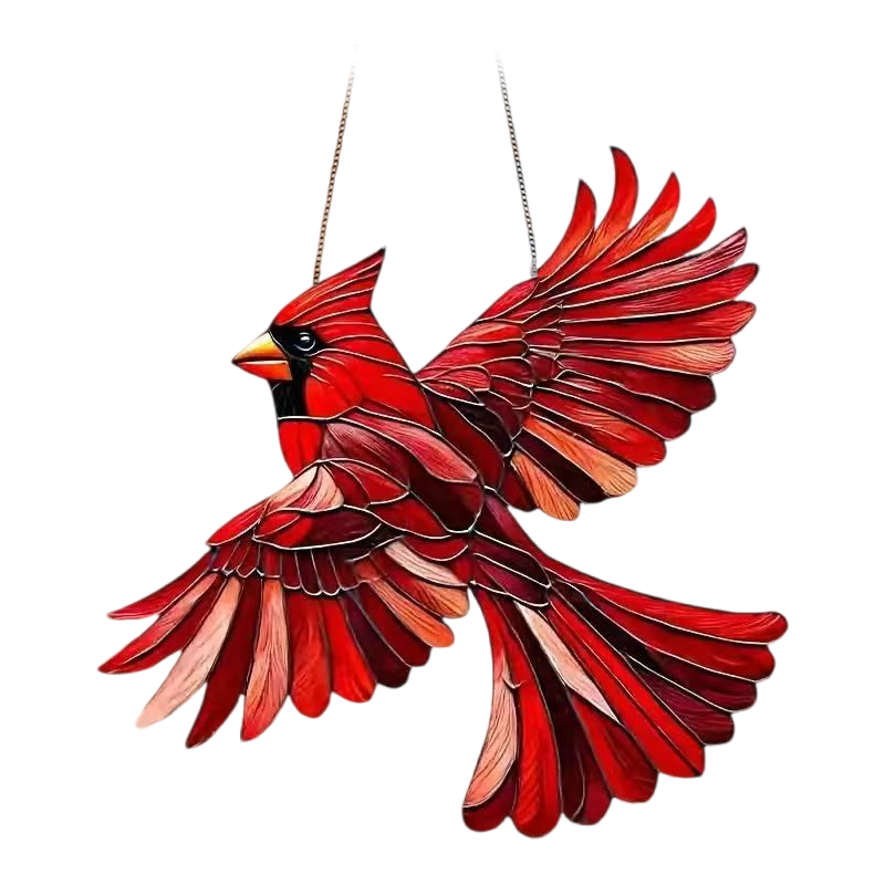 Hummingbird Window Hanging Acrylic Stained Glass 20x20 cm Bird Decoration Window Suncatcher Light Prism Window Decor | Sansoti