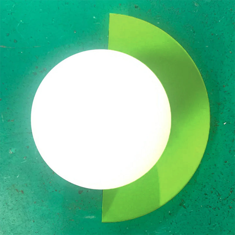 Semicircular Wall Light with Colored Globe Modern Design Decorative Lighting for Living Room Bedroom Hallway | Sansoti