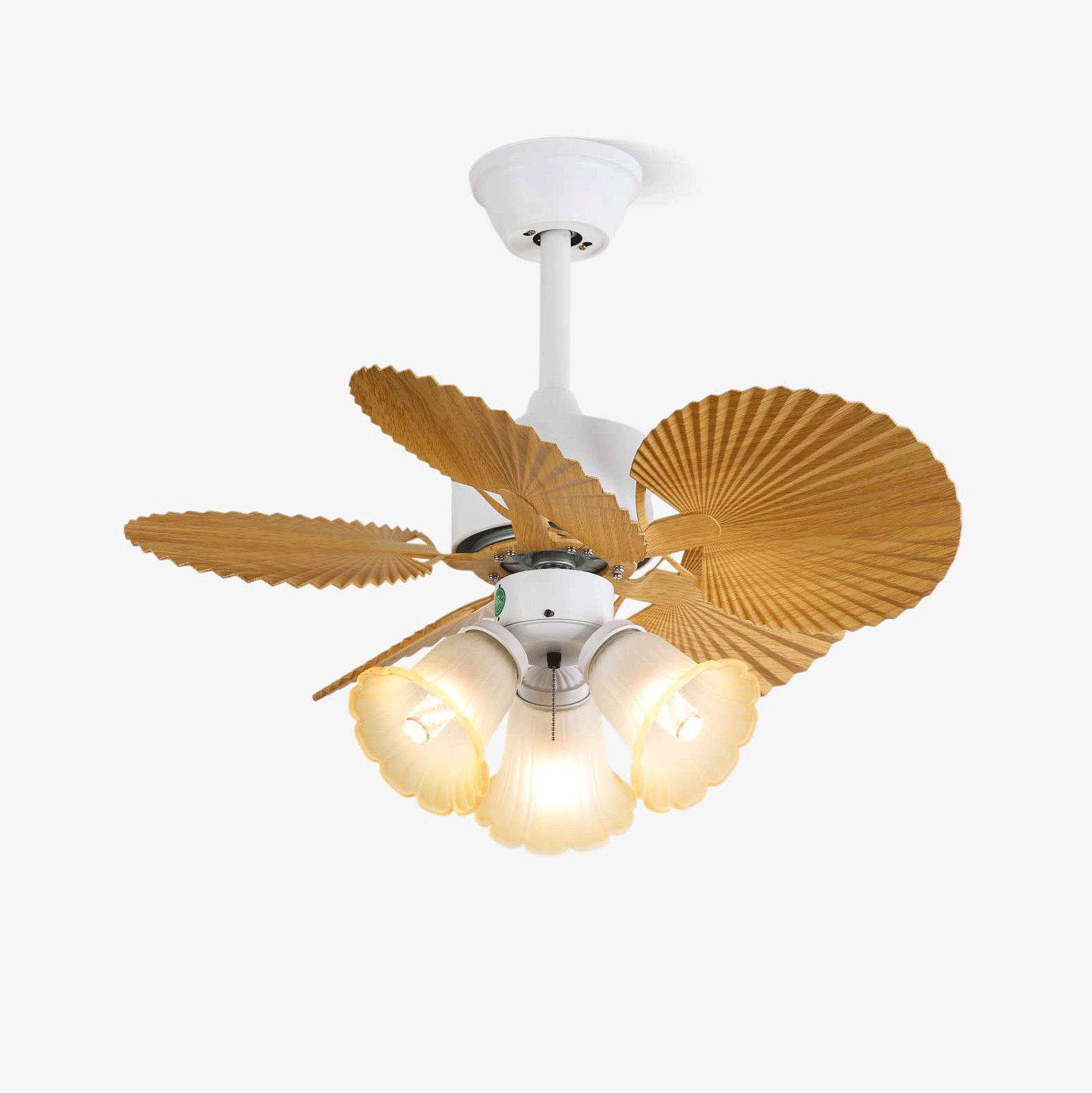 Vintage Deckenventilator Aurelia mit Beleuchtung und Holz – Ø80×30 cm 35W LED | Sansoti