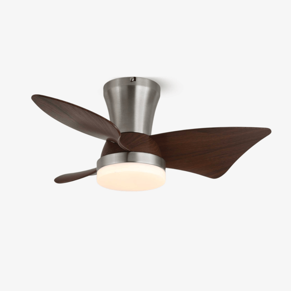 Modern Ceiling Fan with Lighting – Wood Look & LED 24W | Quiet & Remote Control | Sansoti